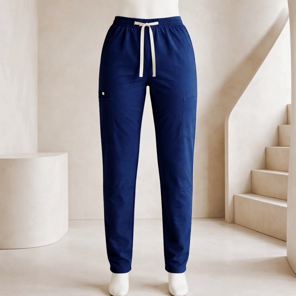 Figs Navy Drawstring Scrub Joggers
